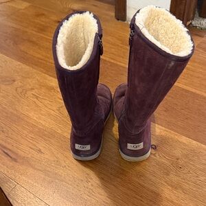 UGG Plum Suede Boots with Shearling Lining